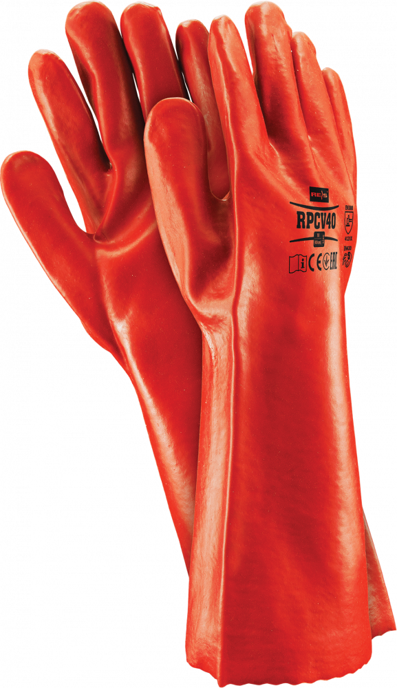 Rękawice robocze Reis RPCV40 C, powlekane, rozmiar 10, czerwony