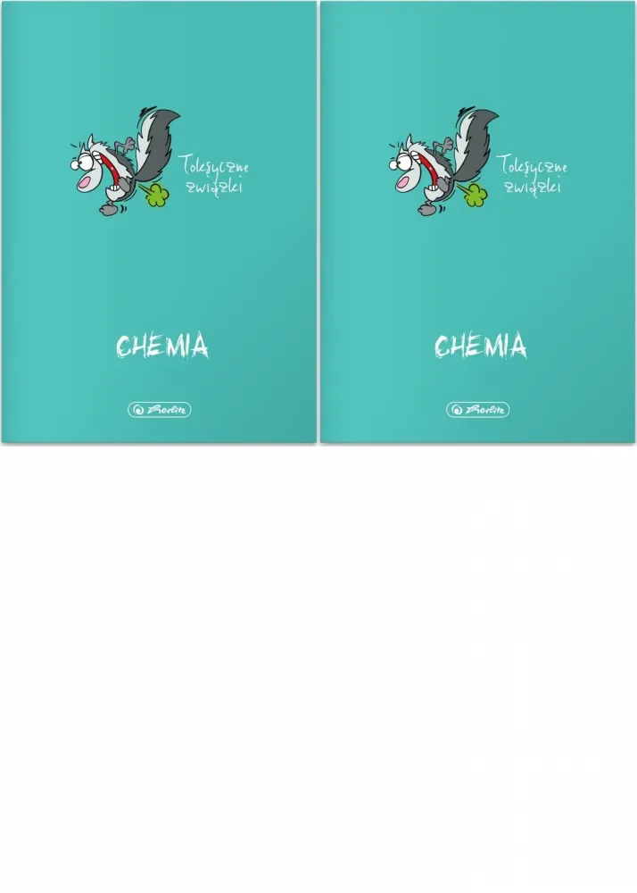 2x Zeszyt przedmiotowy w kratkę Herlitz ECO Chemia, A5, miękka oprawa, 60 kartek, turkusowy