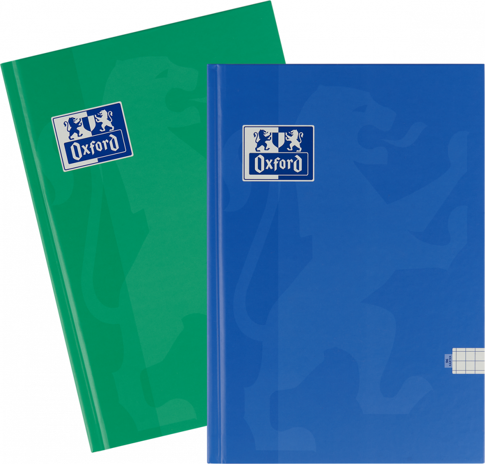 2x Brulion w kratkę Oxford Esse, A4, twarda oprawa, 96 kartek, mix kolorów