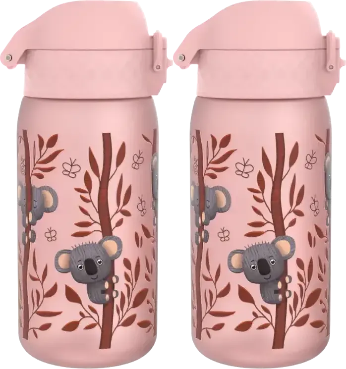 2x Bidon ION8 Koala, recyclon/tritan, 350ml, różowy