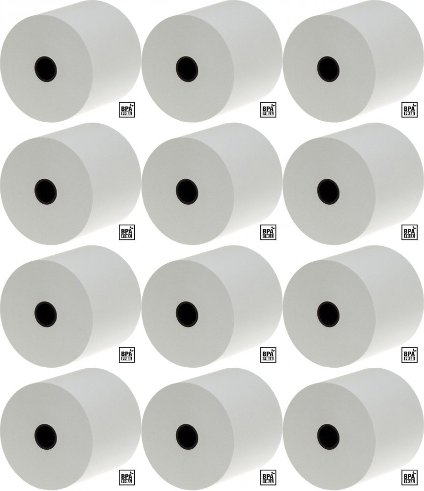 12x Rolka termiczna Drescher Polska Sp. z o.o., 80mm x 30m, 48g/m2, BPA Free, biały