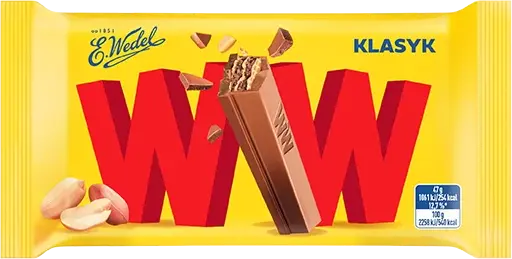 Wedel Baton WW, orzechowy w czekoladzie, 47g