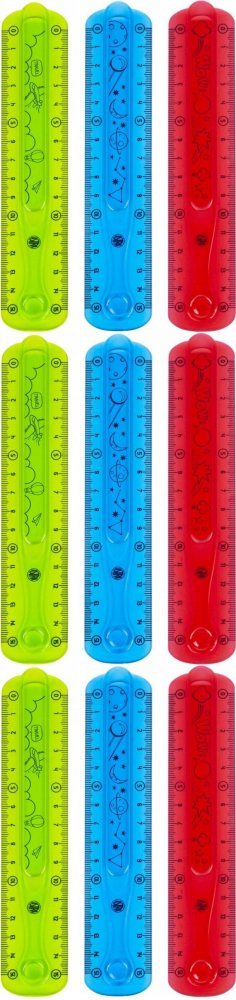 9x Linijka Astra Flexi, 15cm, mix kolorów