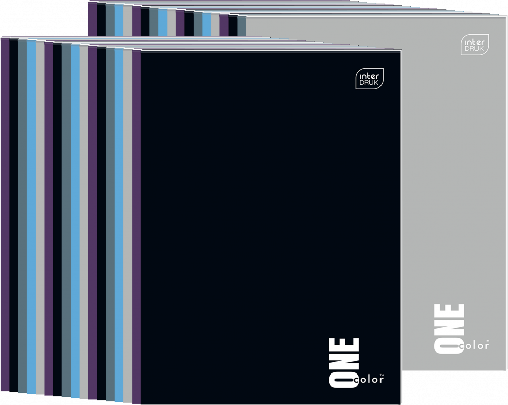 50x Notes Interdruk One Color, A7, 50 kartek, mix kolorów