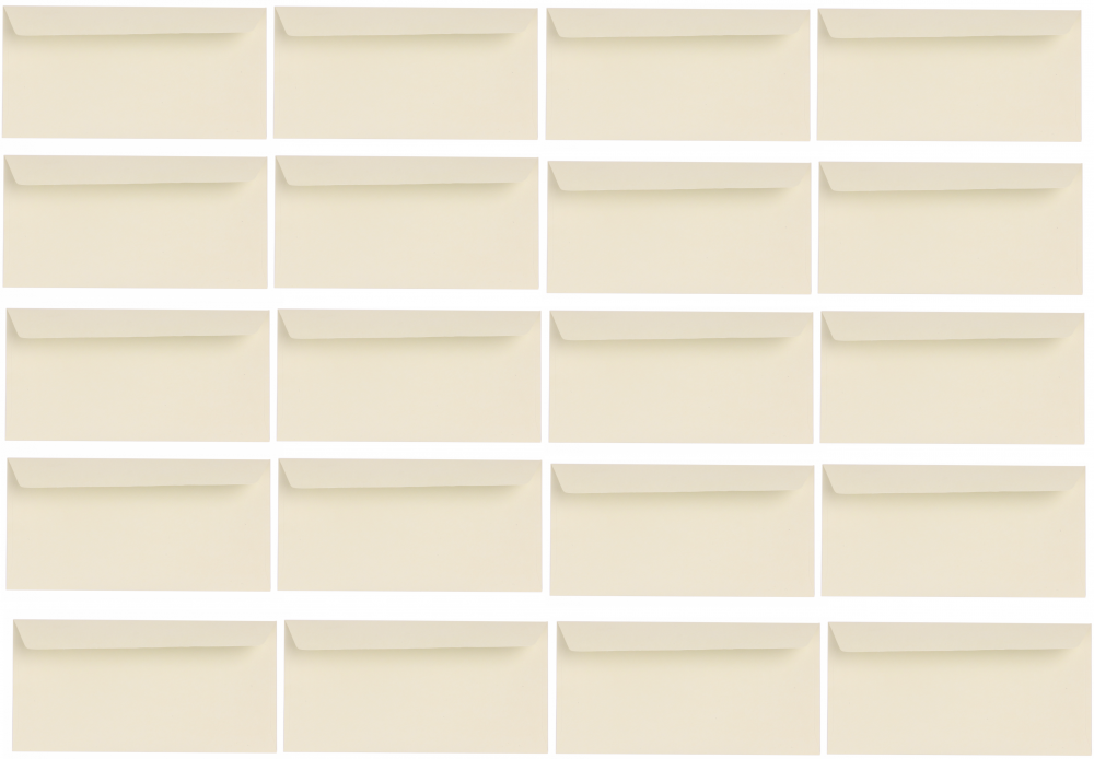 2x Koperta ozdobna Galeria Papieru, DL Holland, 120g/m2, 10 sztuk, kremowy