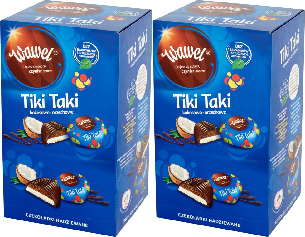 2x Cukierki Wawel Tiki Taki, kokosowo-orzechowy, 2.2kg