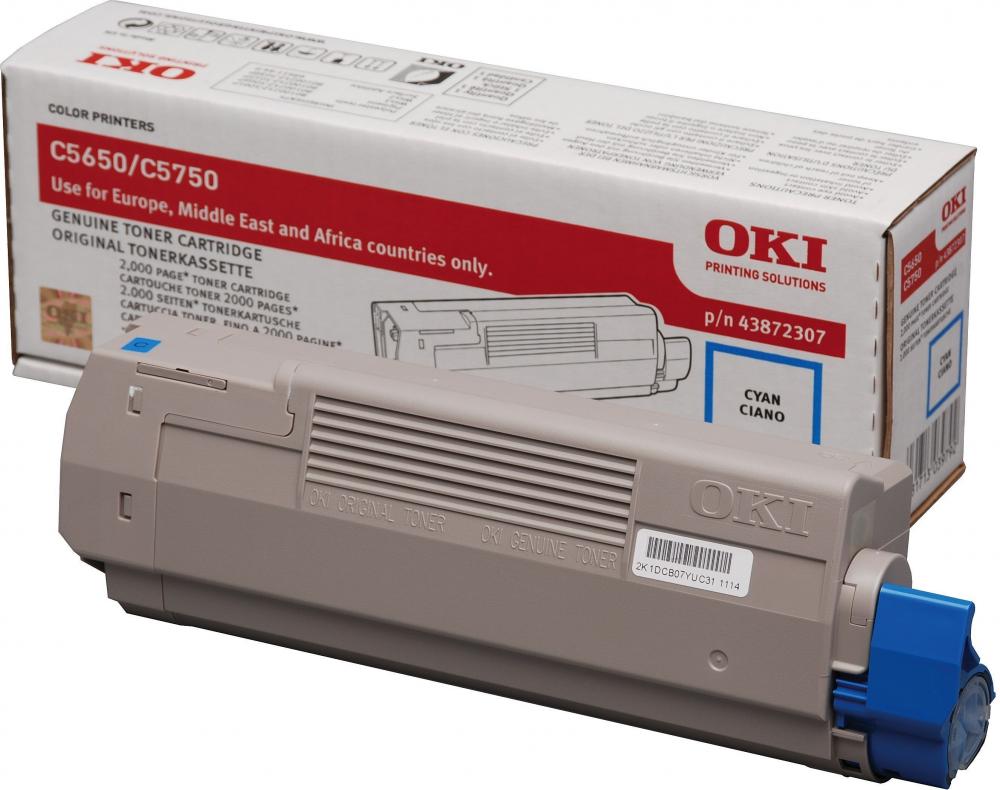Toner Oki (43872307), 2000 stron, cyan (błękitny)