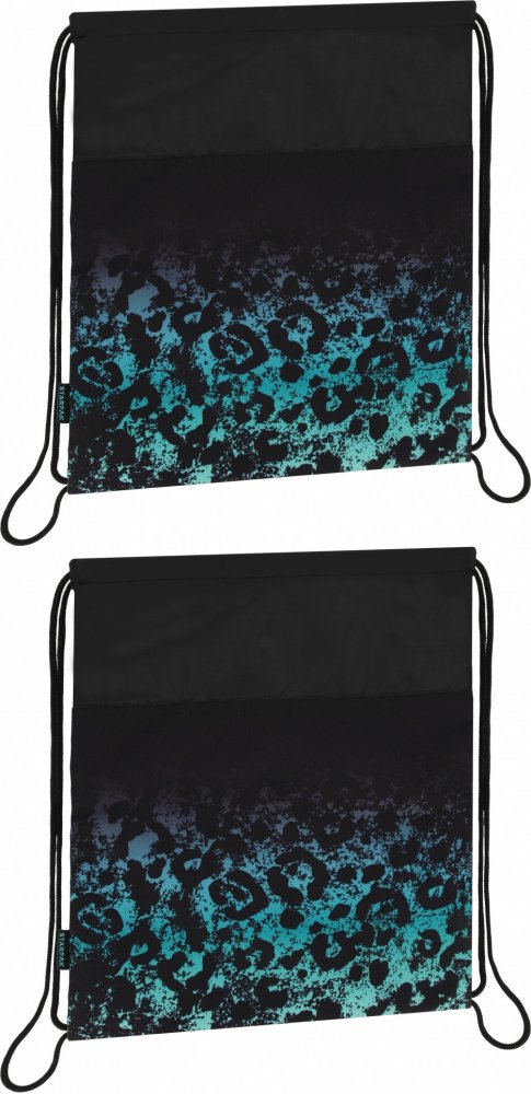 2x Worek na buty Starpak Panterka, 38.5x33cm, czarny