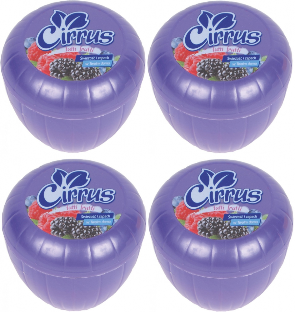 4x odświeżacz powietrza Cirrus tulipan, tutti frutti, żel, 150g