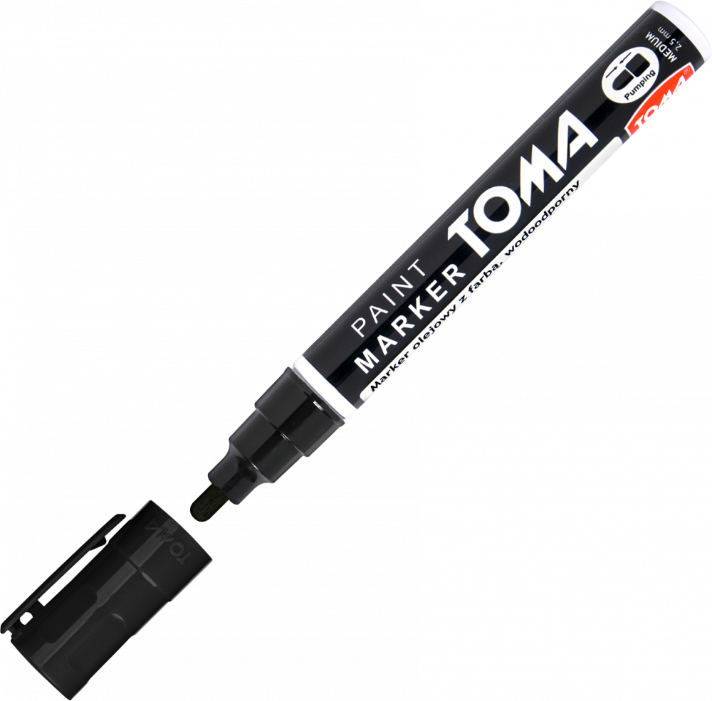 Marker olejowy Toma TO-440, okrągła, 2.5 mm, czarny