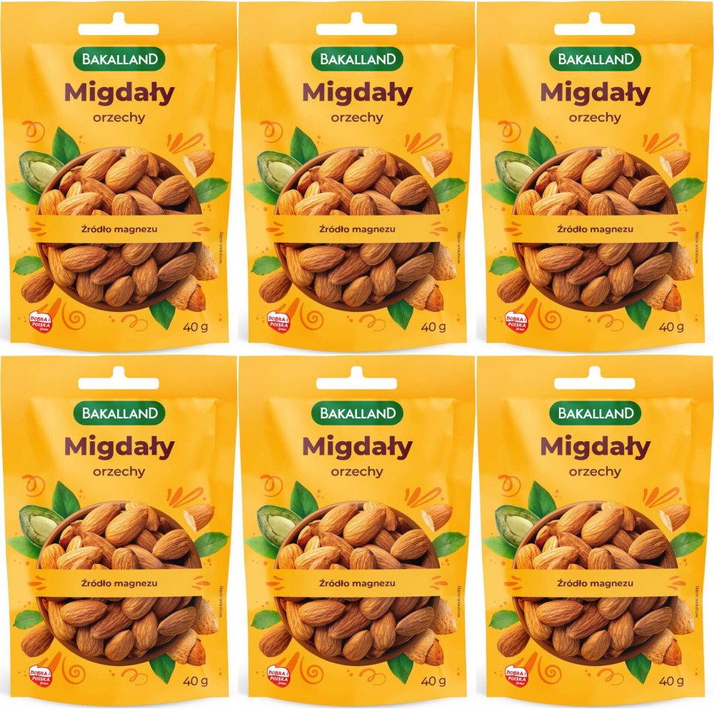 6x Migdały łuskane Bakalland, 40g