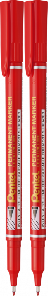 2x Foliopis Pentel NF450, okrągła, 1.6mm, czerwony