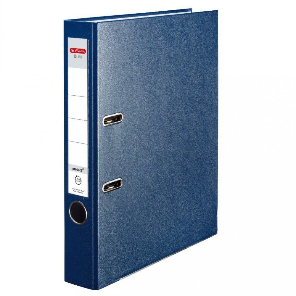 Segregator A4 Herlitz Q.file, 50mm, granatowy