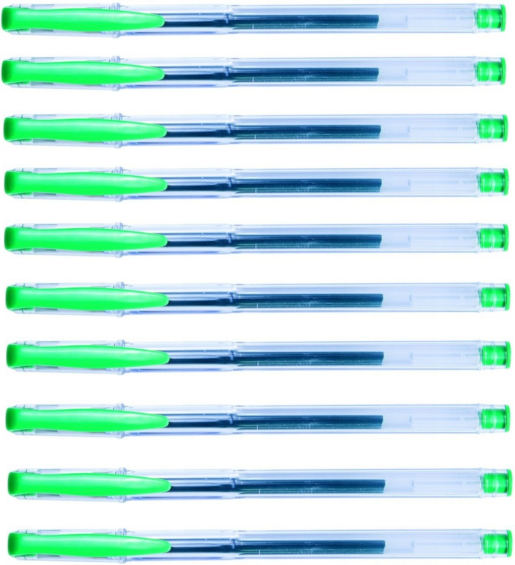 10x Długopis żelowy Office Products Classic, 0.5mm, zielony