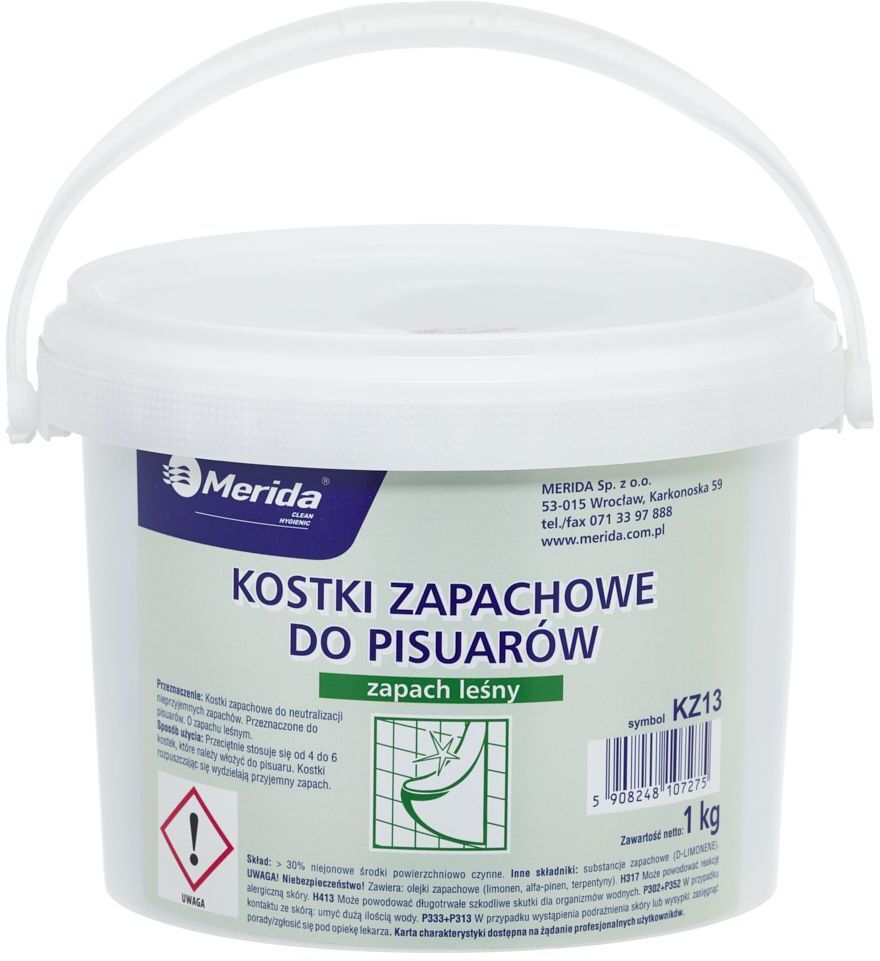 Kostki zapachowe do pisuaru Merida, 1kg (ok 35 sztuk), leśny