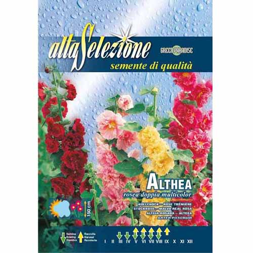 1 pac, Nalbă de grădină (Alcea) dublă, mix multicolor - Semințe: Mod de ambalare: 0.8 g