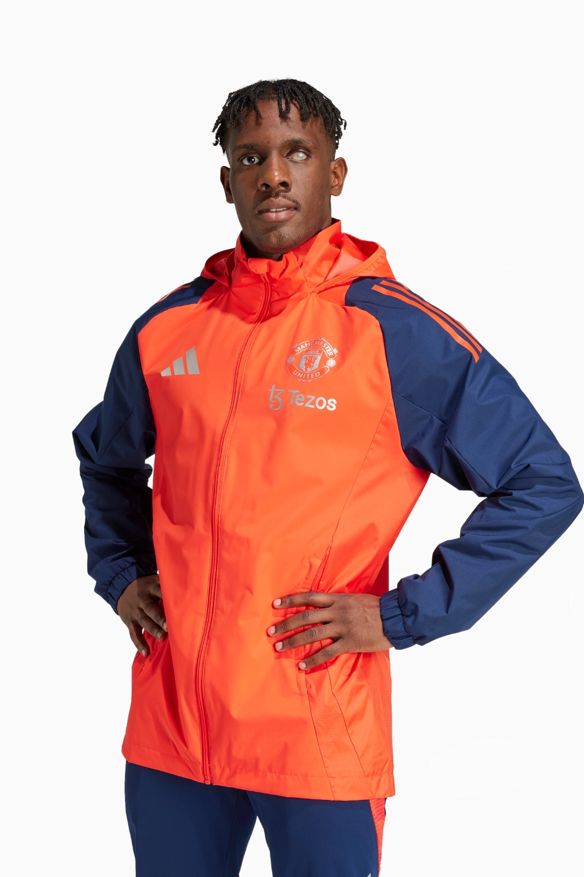 Kurtka adidas Manchester United 24/25 All-Weather - Pomarańczowy