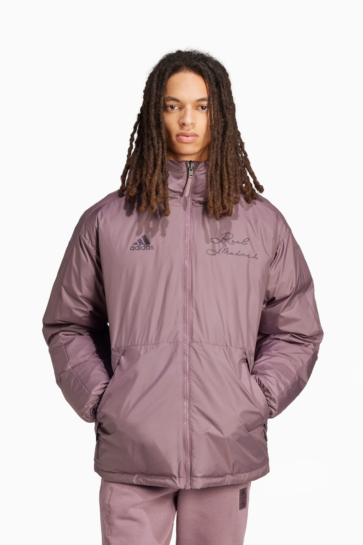 Kurtka adidas Real Madryt 24/25 Seasonal Down - Fioletowy