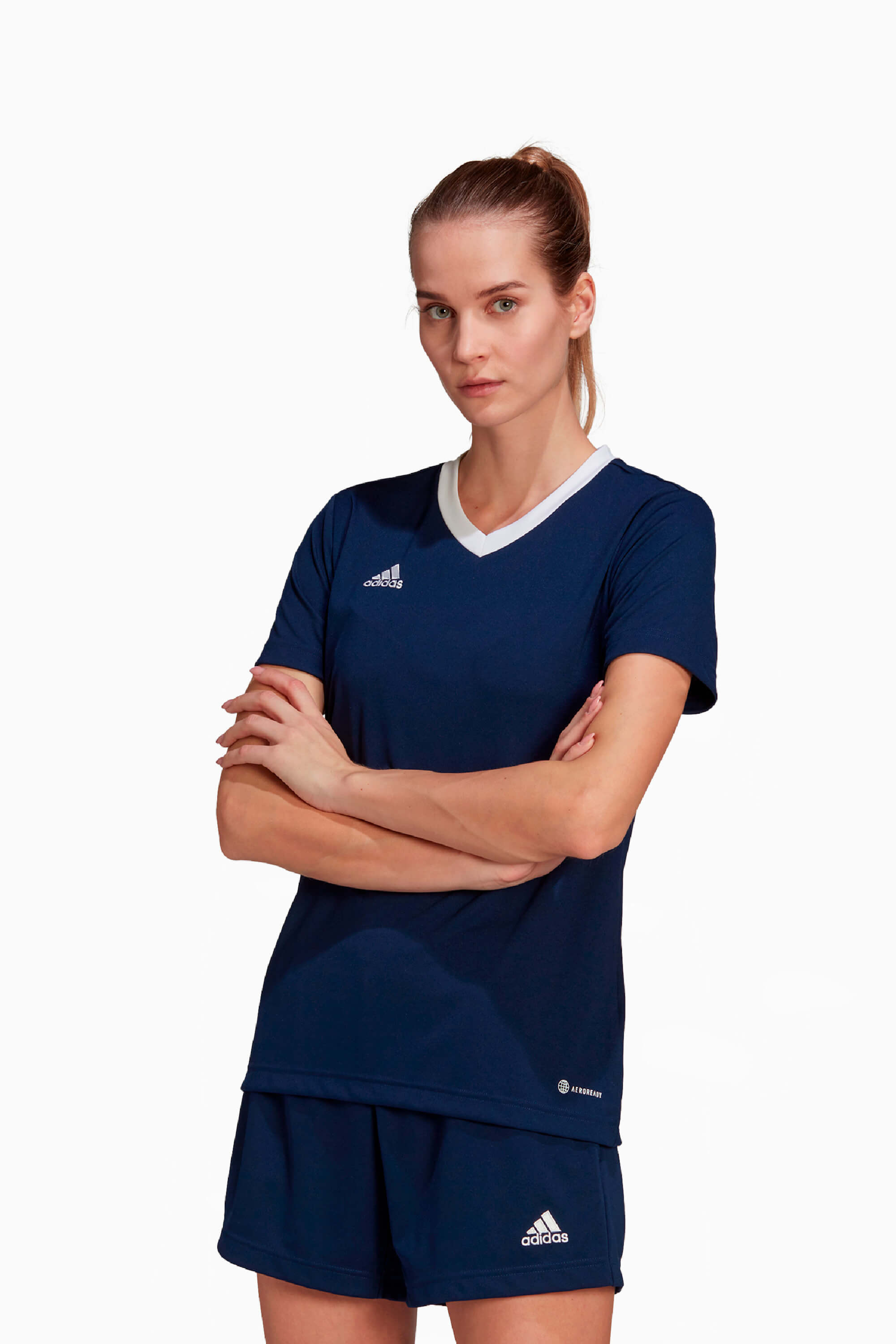Koszulka adidas Entrada 22 Damska - Granatowy