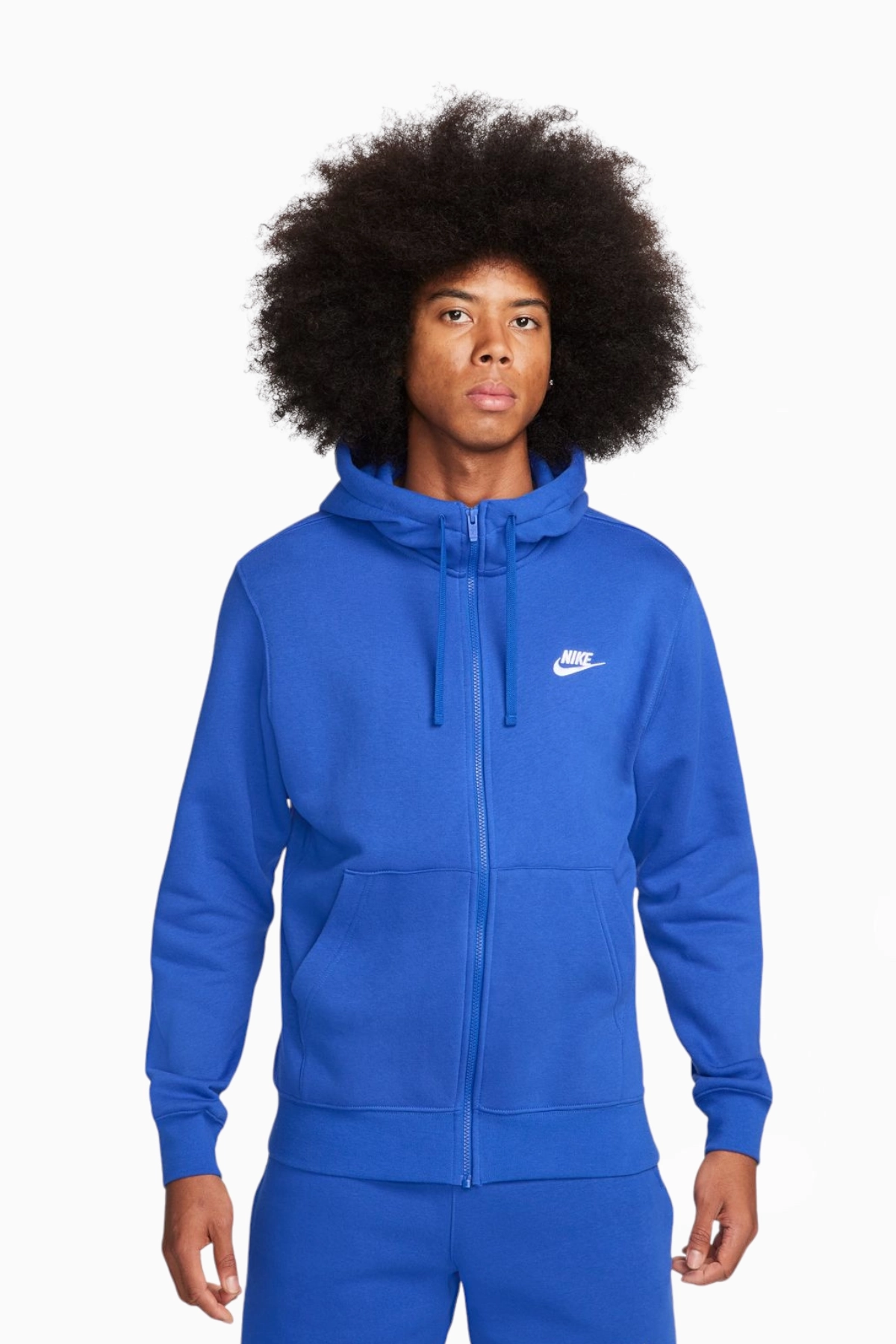 Bluza z kapturem Nike Sportswear Club Fleece FZ - Niebieski