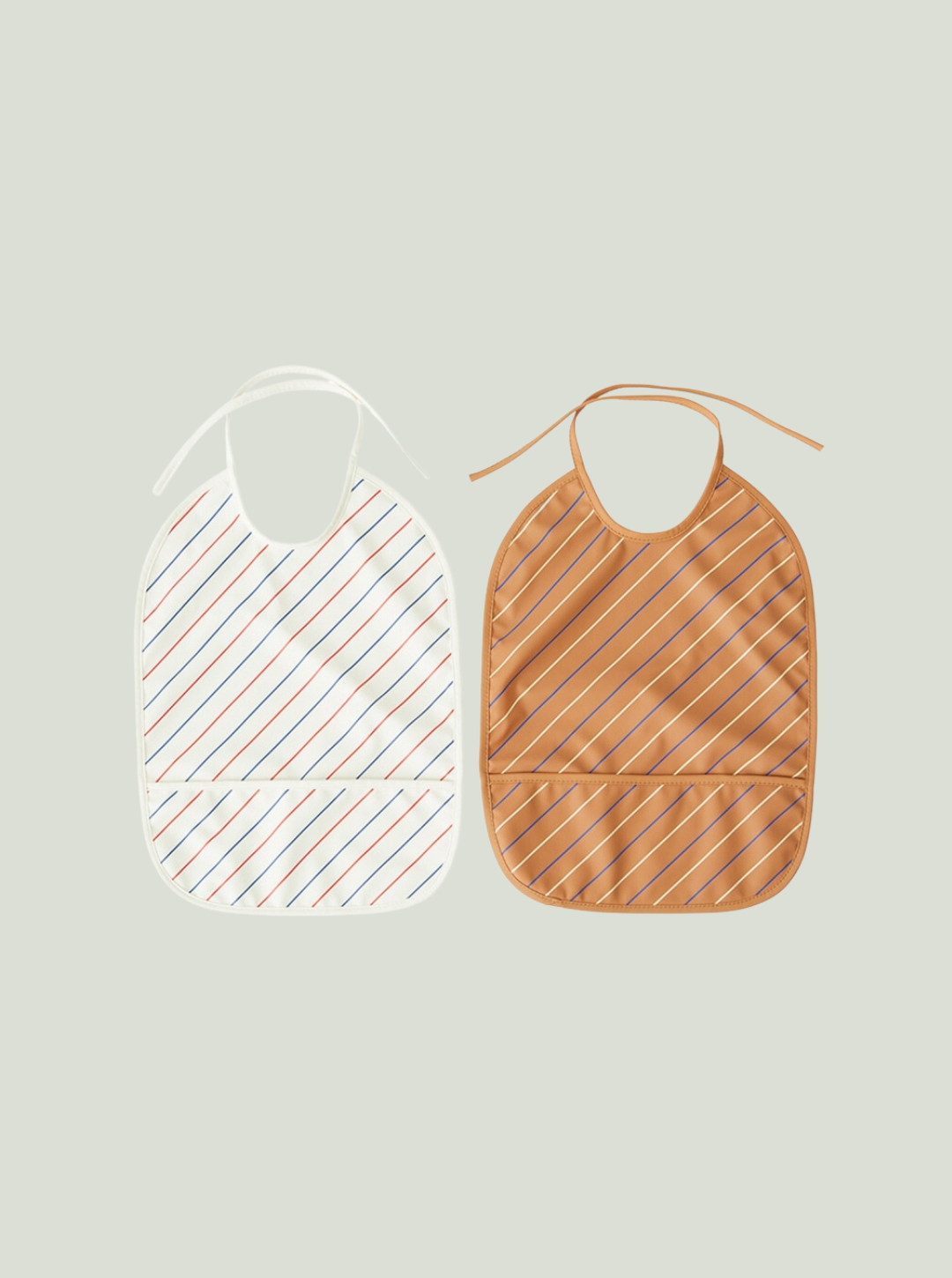 Śliniaczek w paski - 2 szt Mellow / Caramel OYOY