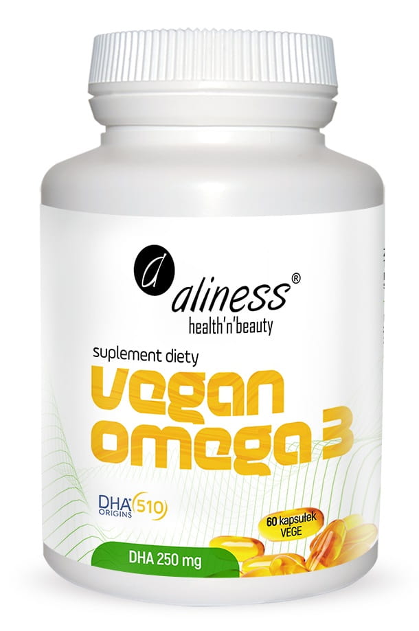 Vegan Omega 3 DHA 250mg 60kaps. Aliness
