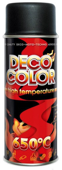 Czarny matowy lakier na wysokie temperatury 400ml
