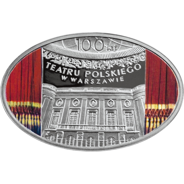 Srebrna moneta 100 lat Teatru Polskiego w Warszawie - wysyłka 24 h!