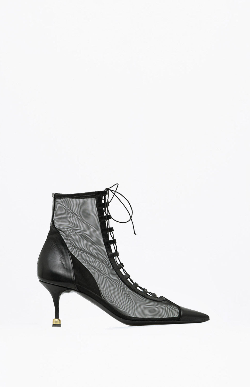 Skórzane botki damskie STEFANI TRANSPARENT BLACK 41 - Vanda Novak