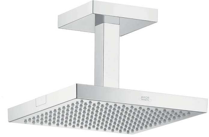 Axor Starck deszczownica 24 cm kwadratowa z ramieniem sufitowym EcoSmart chrom 10929000