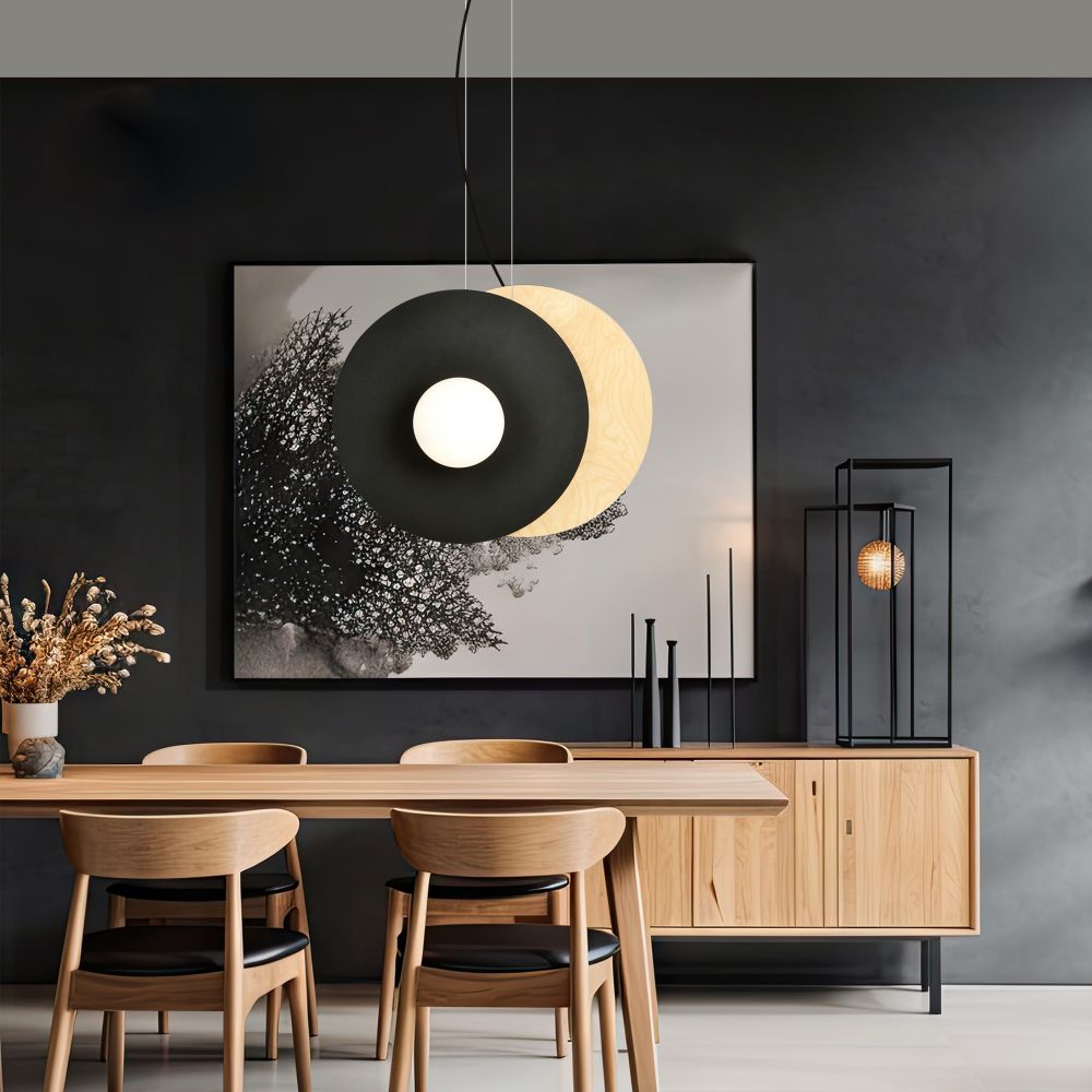 Emibig Soho lampa wisząca 2x10 W czarna-mleczna 1303/2