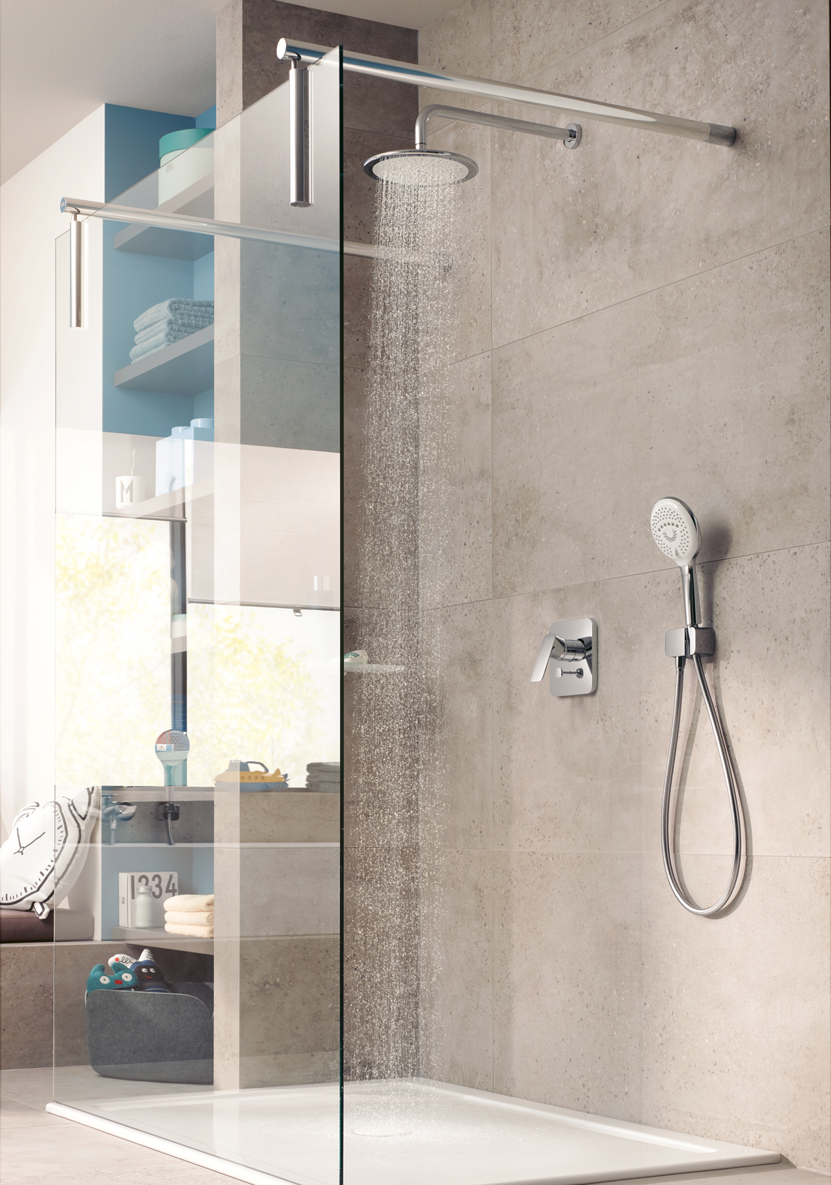 Kludi A-QA ramię prysznicowe 40 cm ścienne chrom 6651405-00