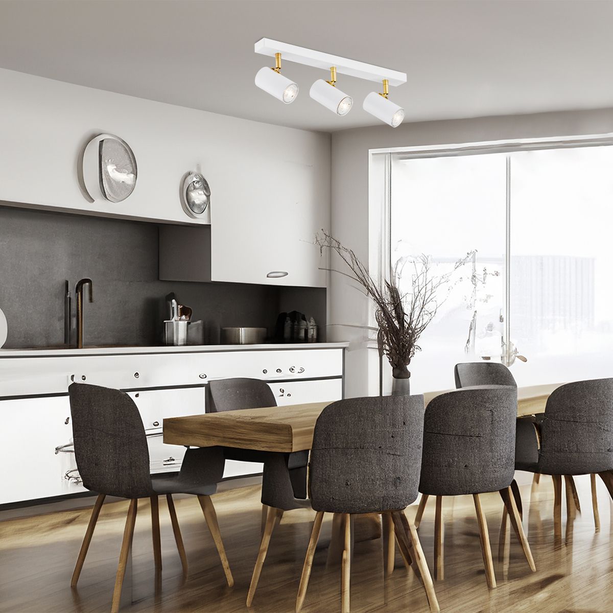 Argon Lagos lampa podsufitowa 3x5W biały/mosiądz 1475 - Wysyłka w 24h