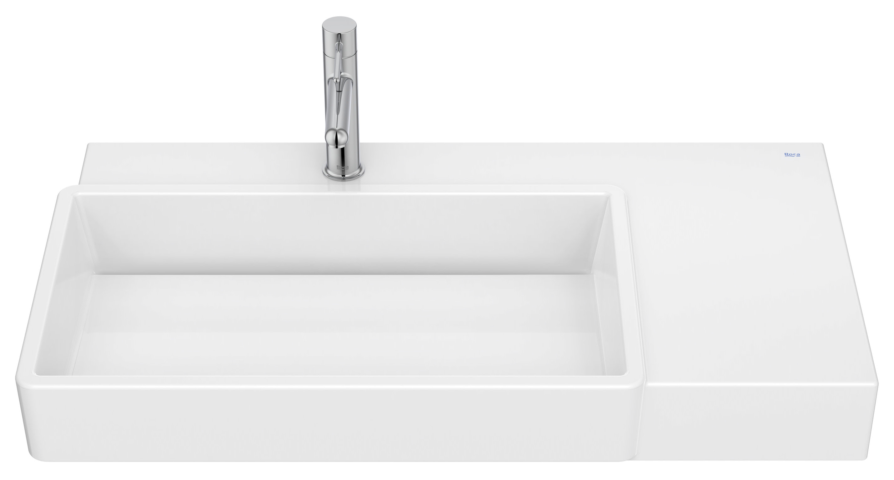 Roca Tura umywalka 80x43 cm prostokątna ścienna-nablatowa biała A327697000
