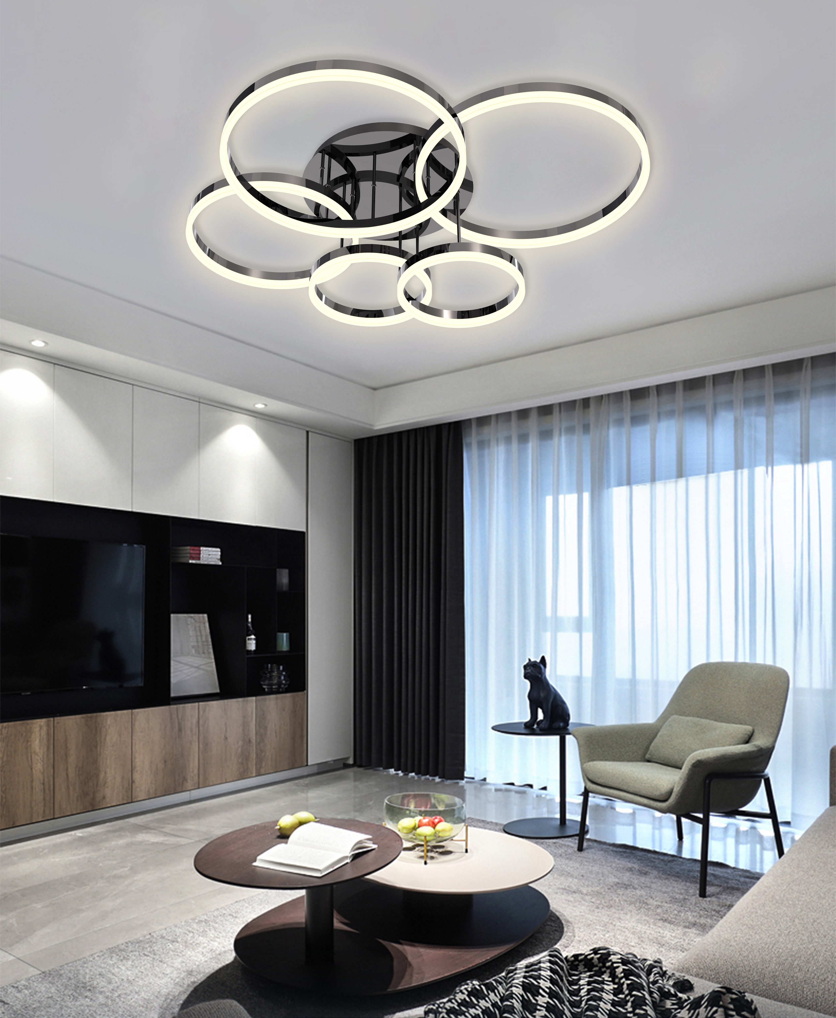Aviano Perpignon lampa podsufitowa 5x16 W czarna 9049-605