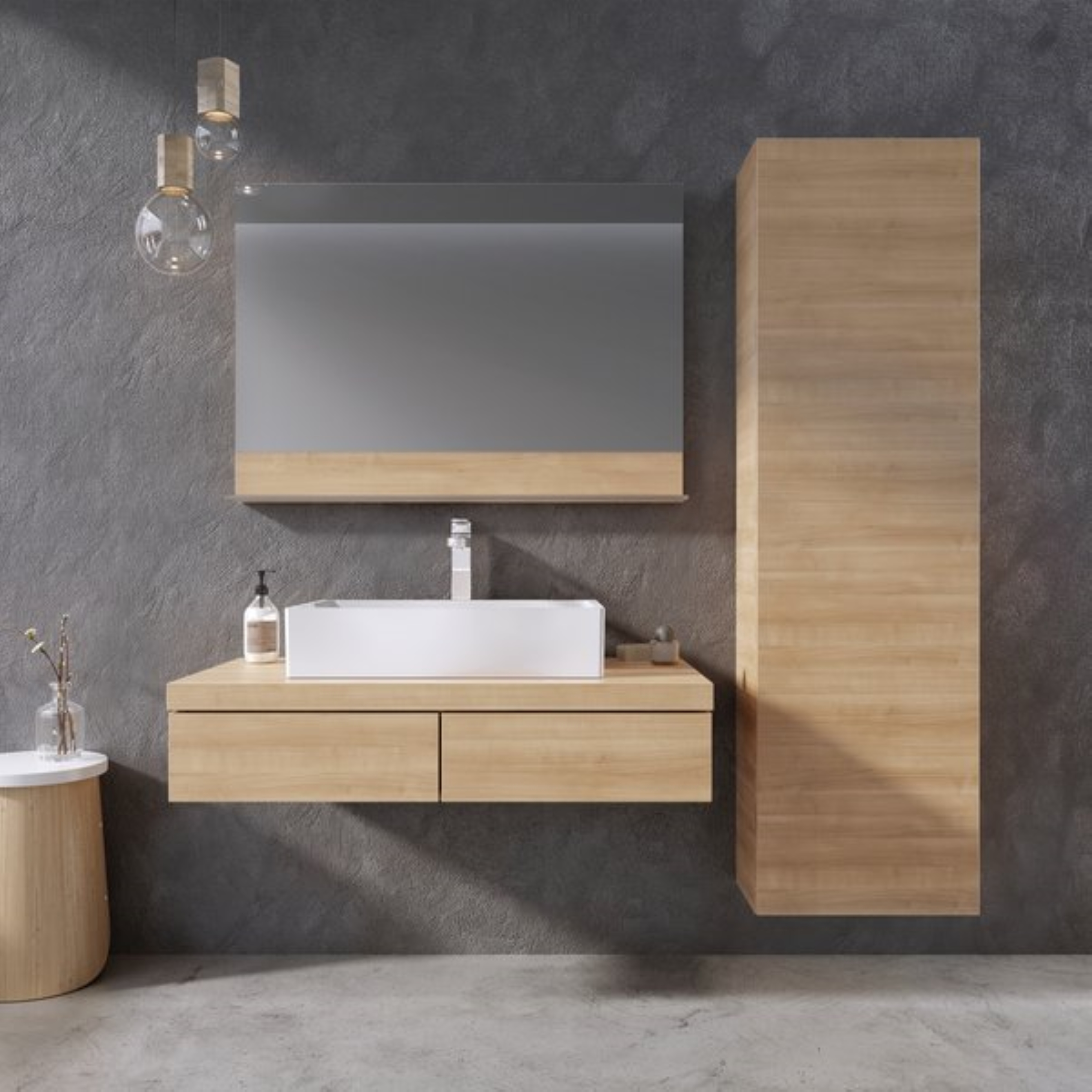 Ravak Formy szafka 46x27x160 cm boczna wisząca orzech X000001262