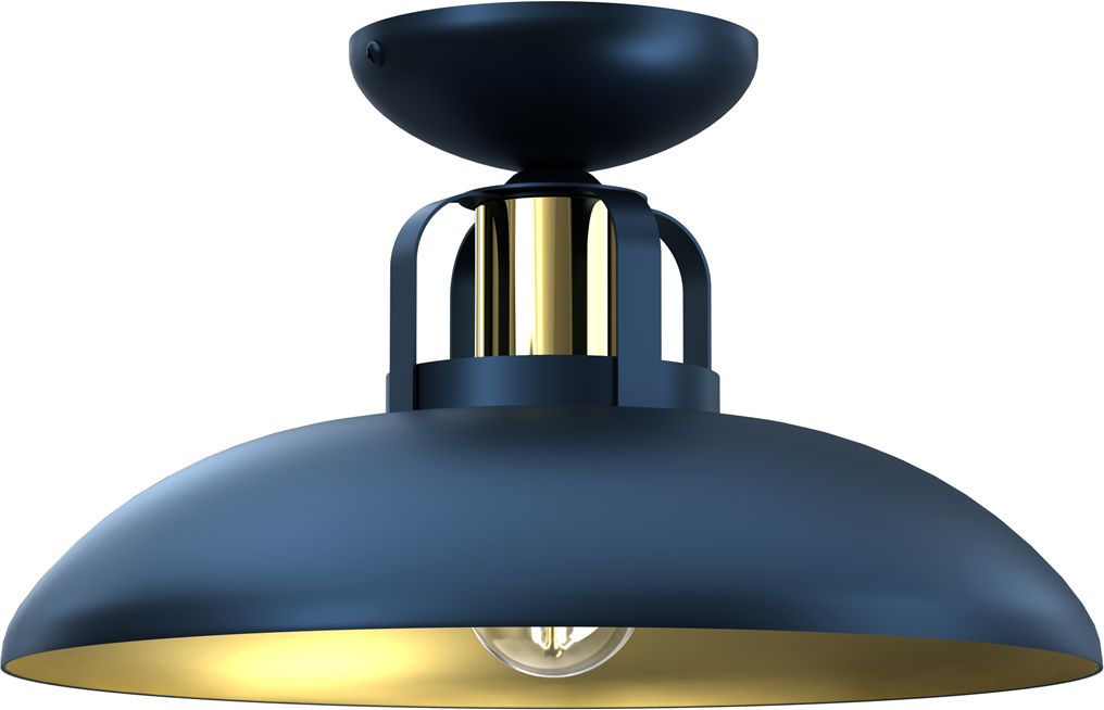 Milagro Felix Navy Blue lampa podsufitowa 1x60W niebieski/złoty MLP7713