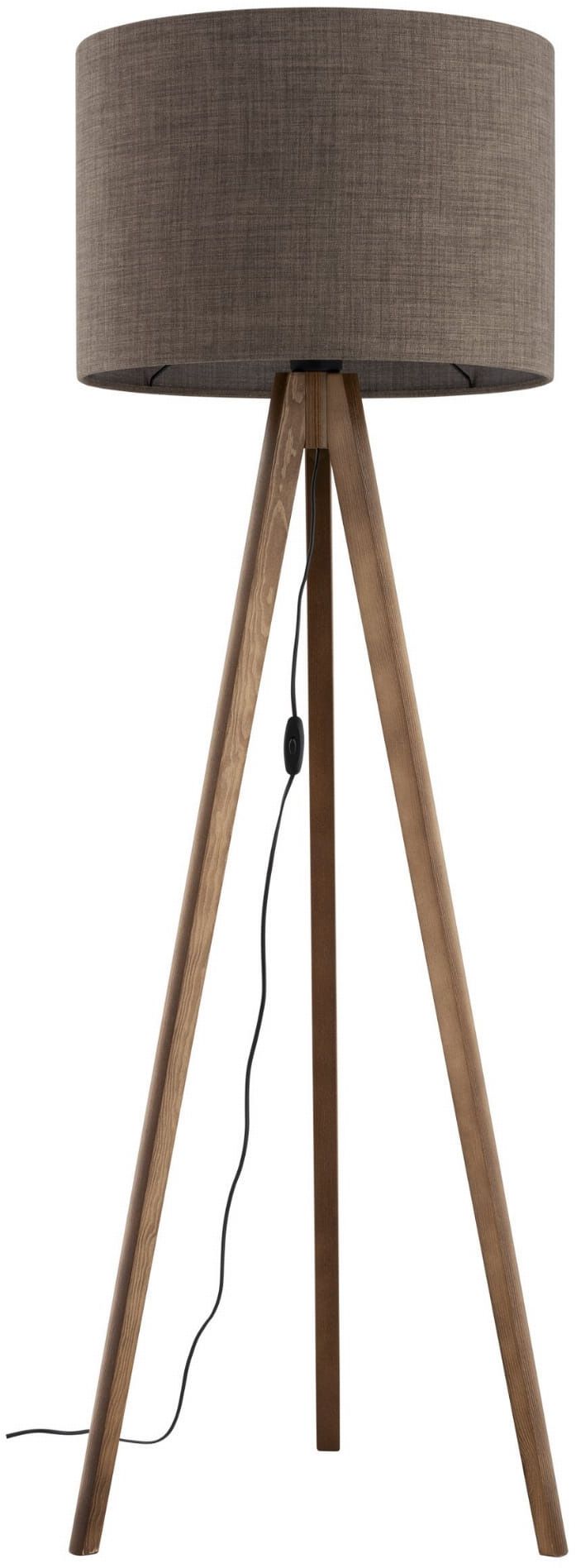 TK Lighting Grand lampa stojąca 1x15 W drewno-brązowa 16019