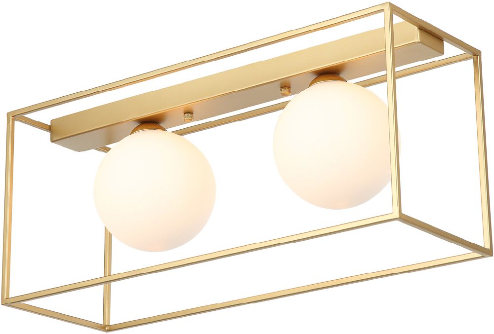 Italux Mediamo lampa podsufitowa 2x25 W złota MXM-4582/2 GD