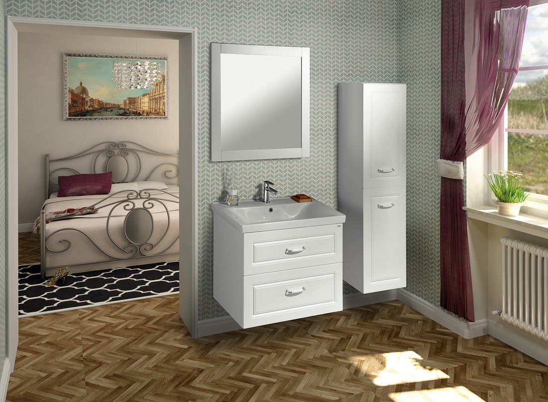 Aqualine Favolo szafka 86 cm podumywalkowa wisząca biały mat FV290