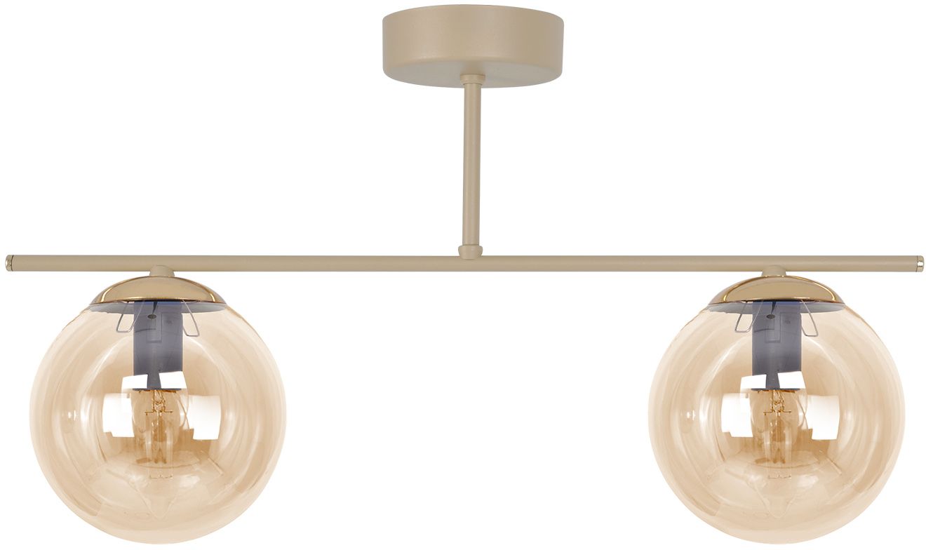Kaja Felix lampa podsufitowa 2x10 W bursztynowa-beżowa K-5781