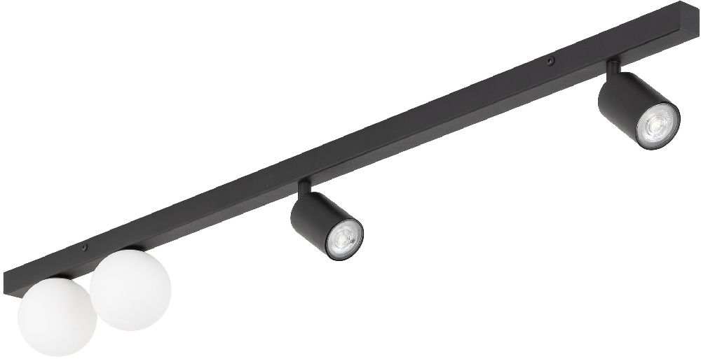 TK Lighting Vox lampa podsufitowa 4x10 W czarna 10002