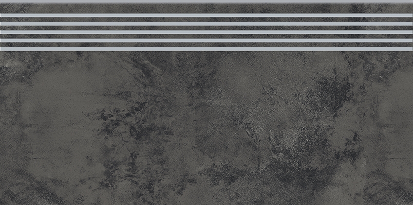 Opoczno Quenos Graphite Steptread stopnica podłogowa 29,8x59,8 cm szary mat