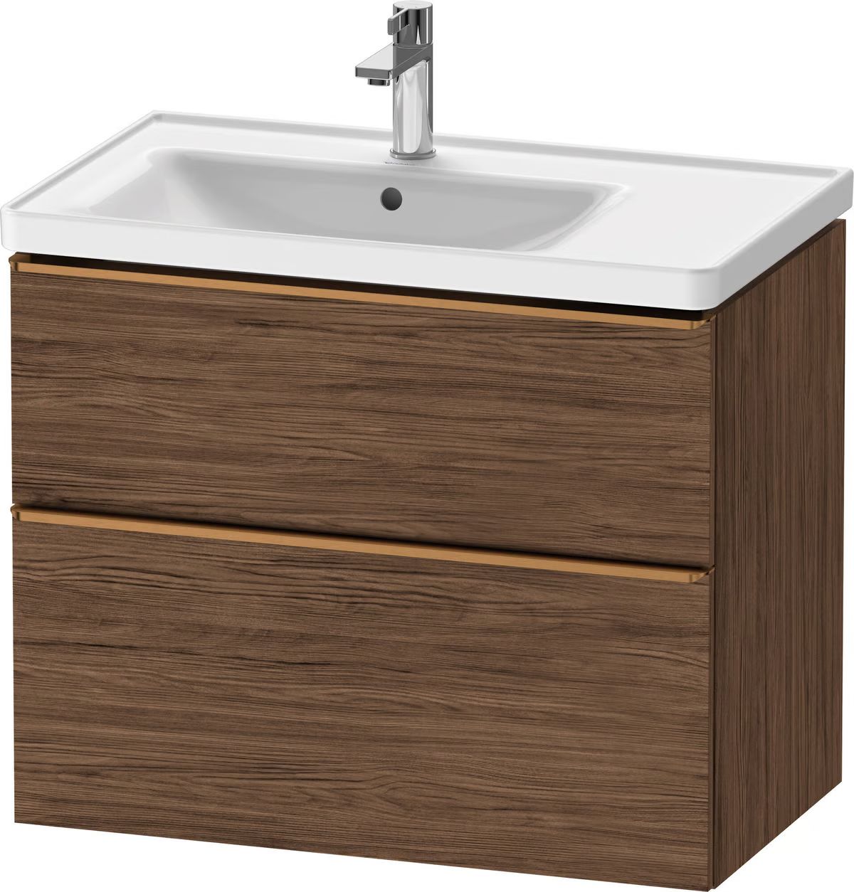 Duravit D-Neo szafka 78,4xx62,5 cm podumywalkowa wisząca ciemny orzech mat/brązowy DE4357004210000