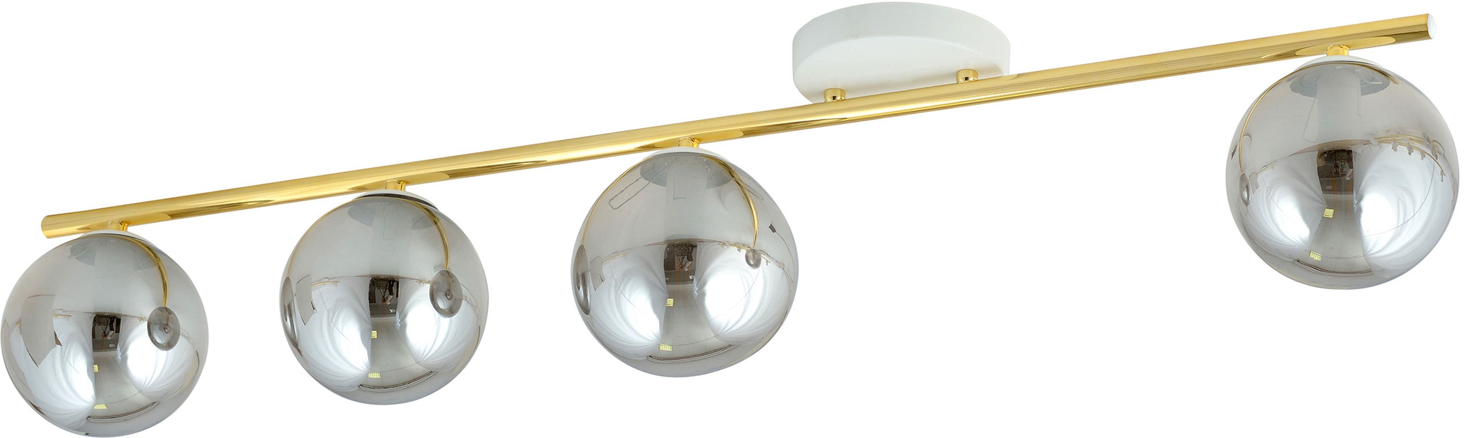 Emibig Monza lampa podsufitowa 4x10W biały/złoty/grafit 1251/4