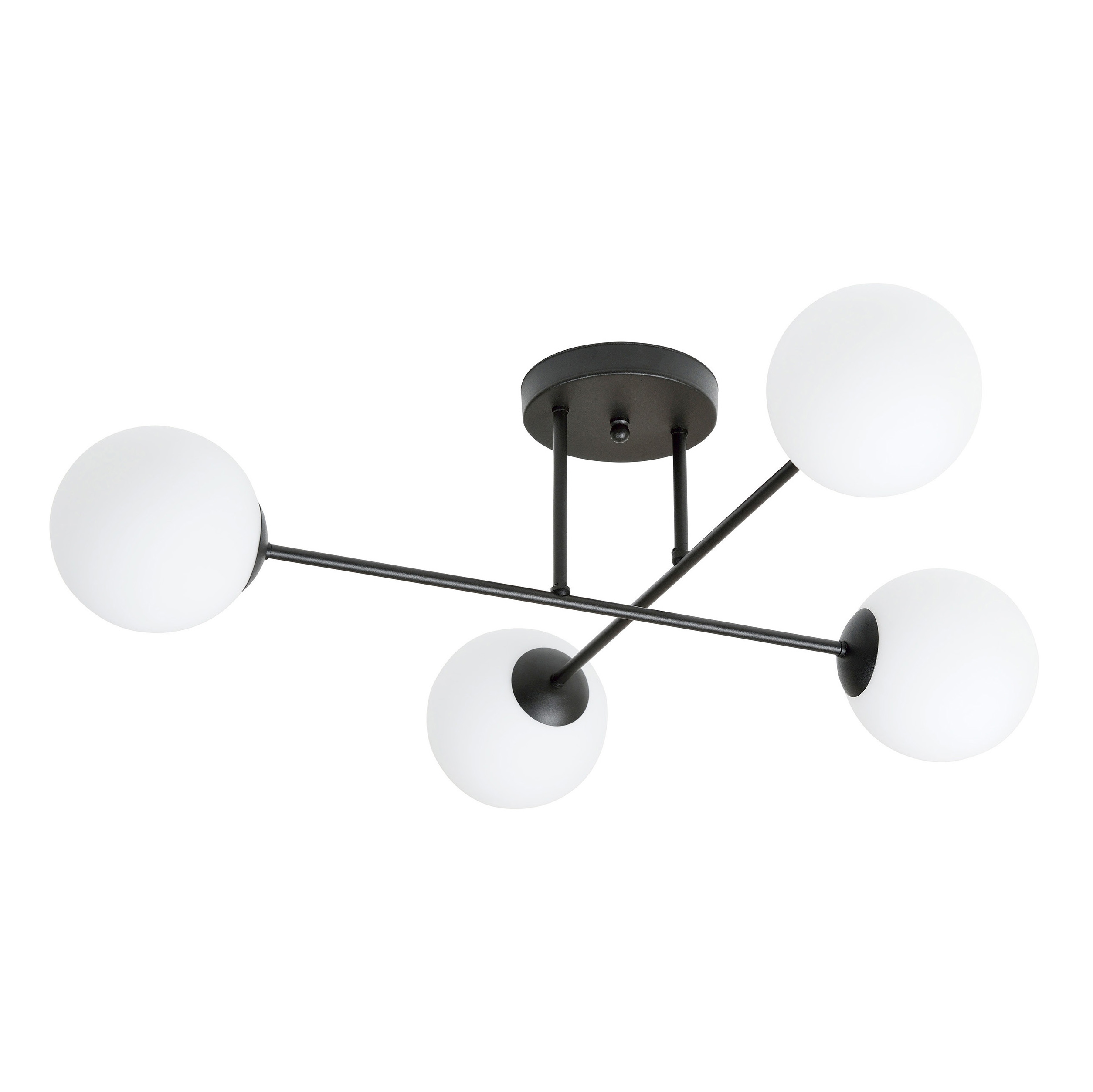 Emibig Roma lampa podsufitowa 4x10 W czarna 1232/4 - Wysyłka w 24h