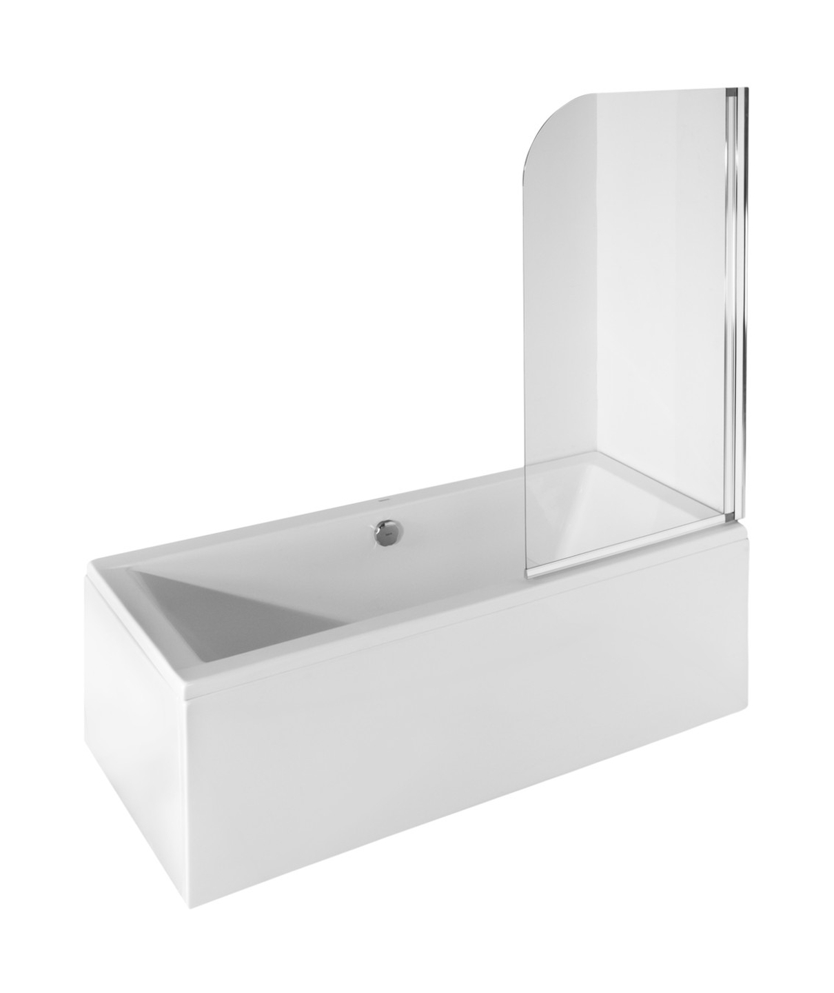 Besco Ambition 1 parawan nawannowy 75x130 cm jednoskrzydłowy szkło przezroczyste PA-1S-CZ