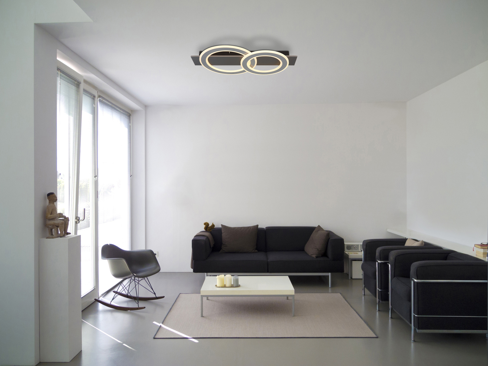 Globo Lighting Jayden lampa podsufitowa 1x40 W biała-szara 48034-40