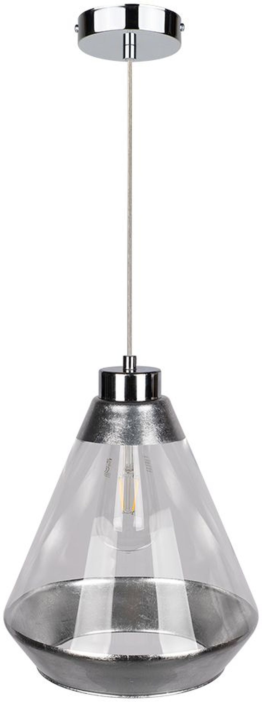 Britop Lighting Mistral lampa wisząca 1x60W chrom/srebrny/transparentny 15840128