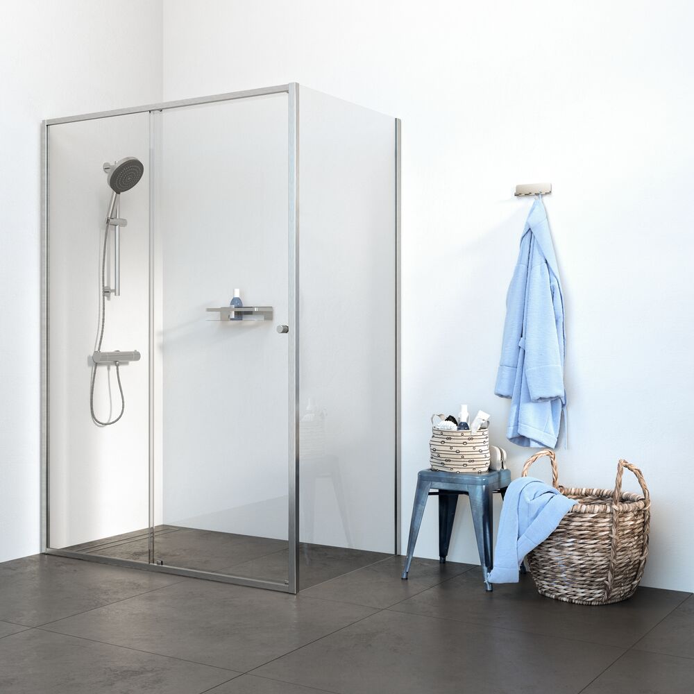 Sealskin Contour kabina prysznicowa 140x90 cm stal szczotkowana/szkło przezroczyste CD101496325100